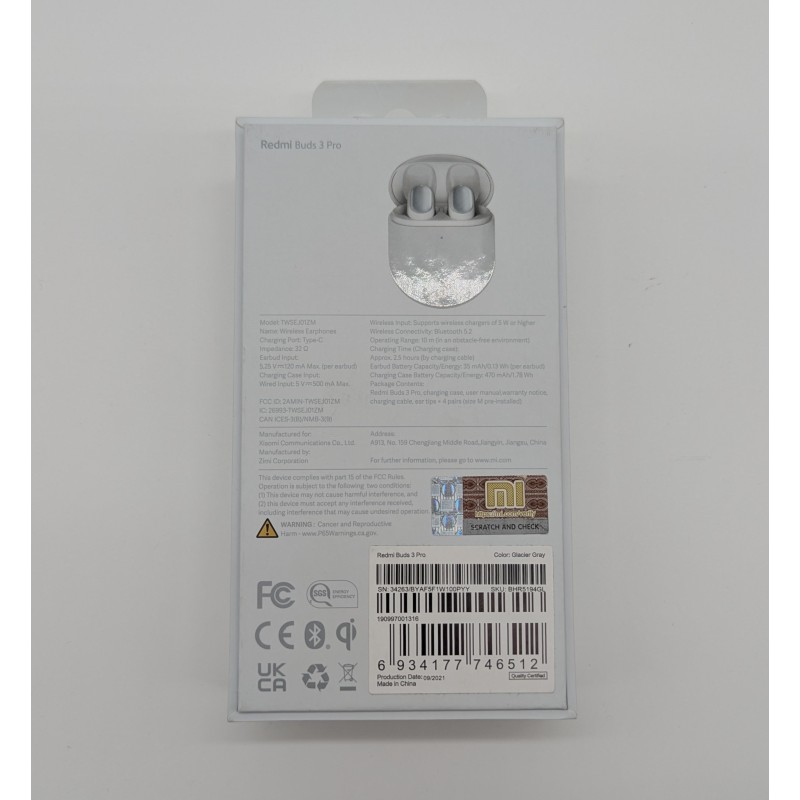 Xiaomi Redmi Buds 3 Pro - Gris